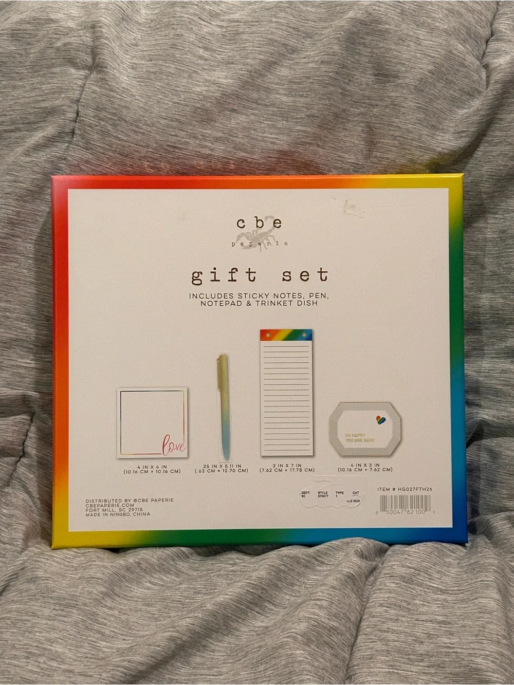 cbe Design Rainbow Sticky Note And Pen Gift Set NWTS